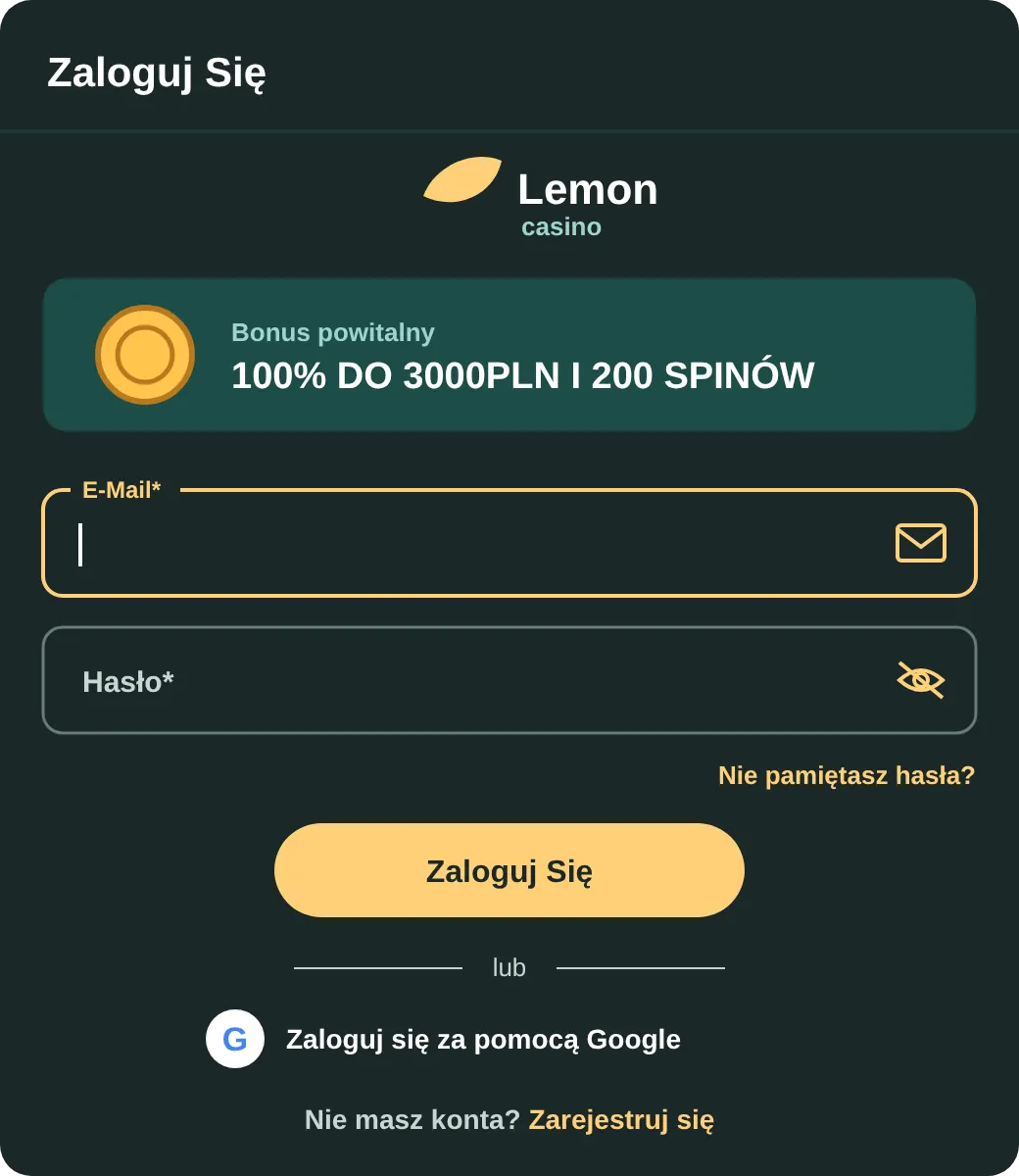 Lemon Casino logowanie